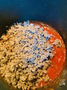 No salt added spaghetti sauce mixture with ground beef