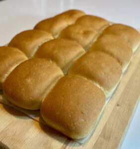 Twelve Fresh Baked Low Sodium Yeast Hamburger Buns