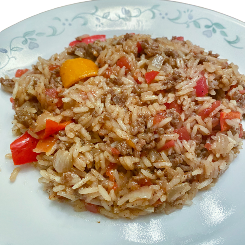 Low Sodium Ground Beef Rice Meal