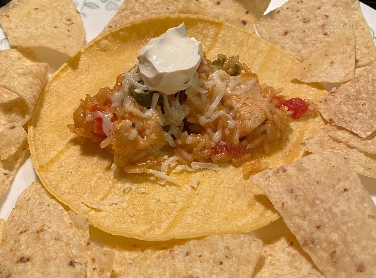 Quick Easy Low Sodium Taco Chicken & Rice Skillet